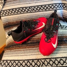 Nike Men's Baseball Cleats Red/Black/White, US Size 13 Medium (D/M)
