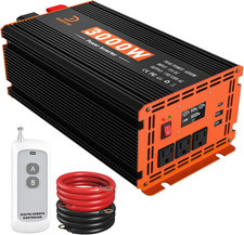 3000W Power Inverter 12V DC to 110V/120V AC Converter for Rv/Truck/Boat/Camping/