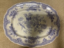 Antique Rare Ceramic Tray Primavesi & Sons Swansea Asiatic Pheasants