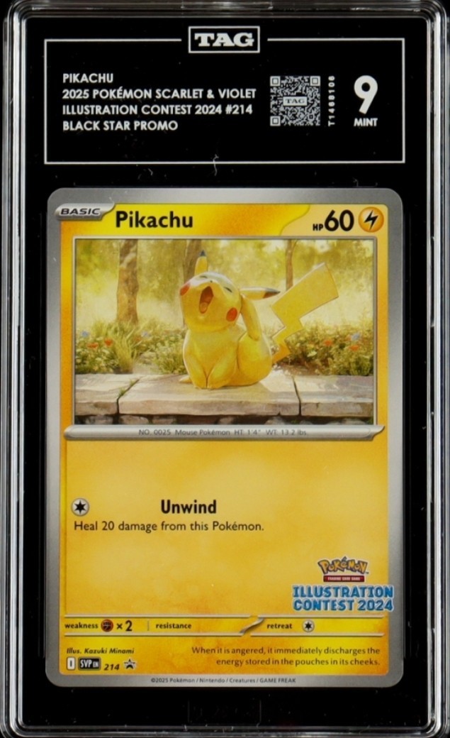 2025 Pokemon SVP Scarlet & Violet Pikachu Black Star Promos #214 TAG 9
