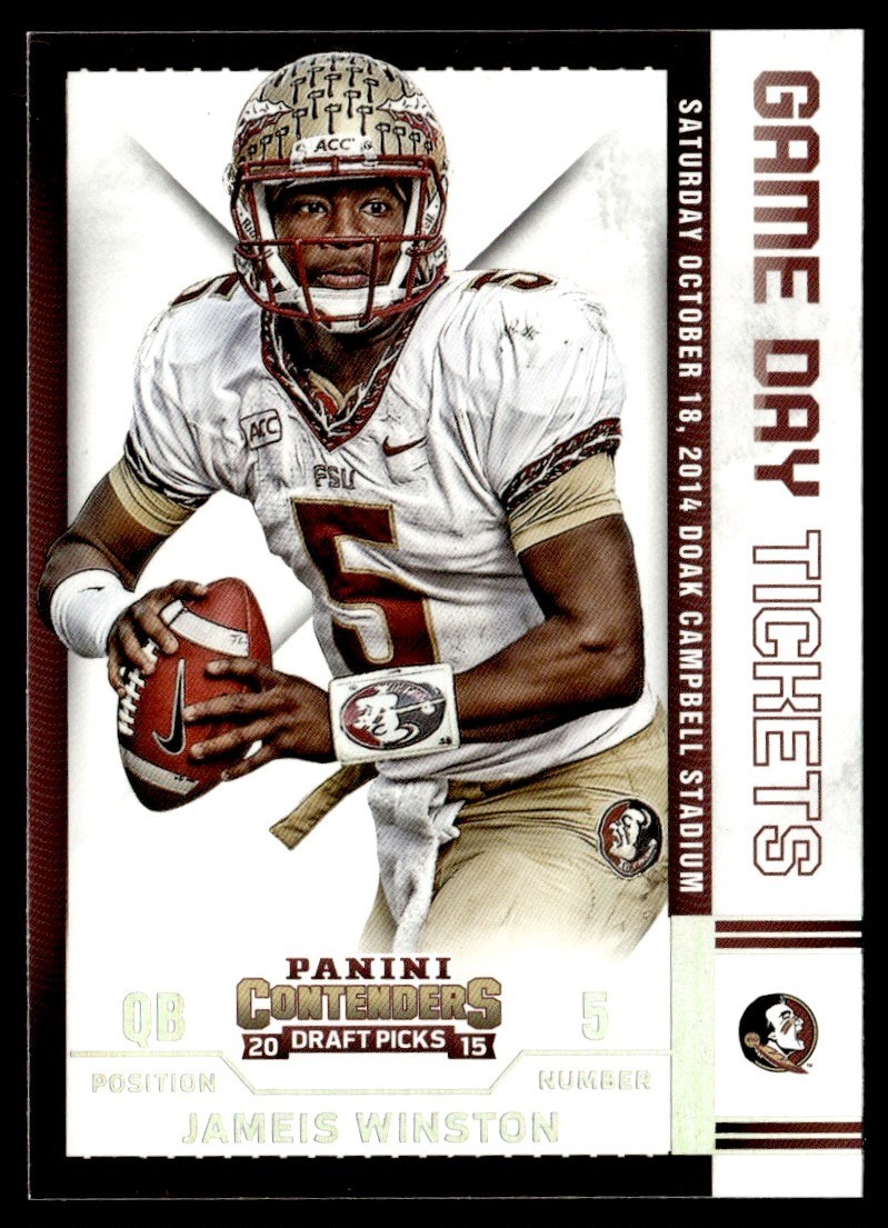 Jameis Winston Panini Contenders Draft Picks Game Day Tickets #22 Base