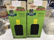2 packs Gator Drywall Sandpaper 25 Sheets each 4.25" W x 11.25" L 80-Grit 50 tot