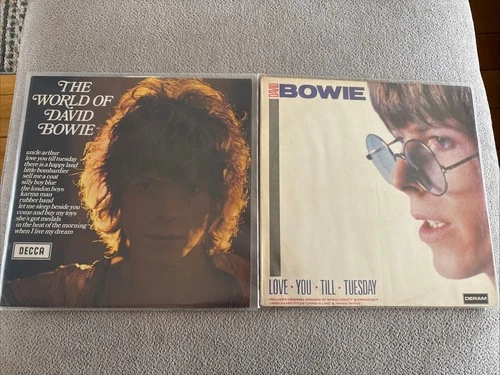 David Bowie 2 Album Vinyl Inc THE WORLD 1970 1st PRESS & LOVE YOU (1984) PROMO!!