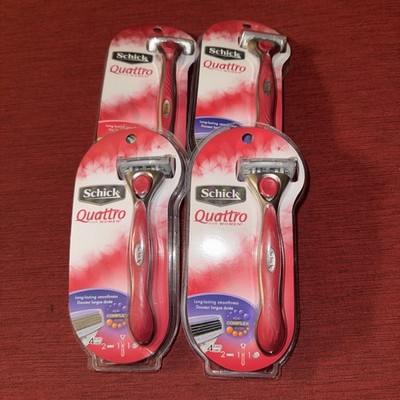 Quattro Razor Brand Logo Schick Quattro Women's Razor. PACK OF 4. BRAND NEW WITH TAGS. FAST ...
