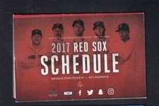 2017 Boston Red Sox Chris Sale Mookie Betts Dustin Pedroia Pocket Schedule Bud
