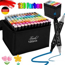 120 Farbe Marker Stifte Set Permanent Pen DIY Graffiti Sketch Twin Tip für Manga