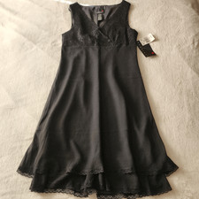 Scarlett Black Sleeveless Lace Bodice Empire Waist Cocktail Dress Size 10 NWT