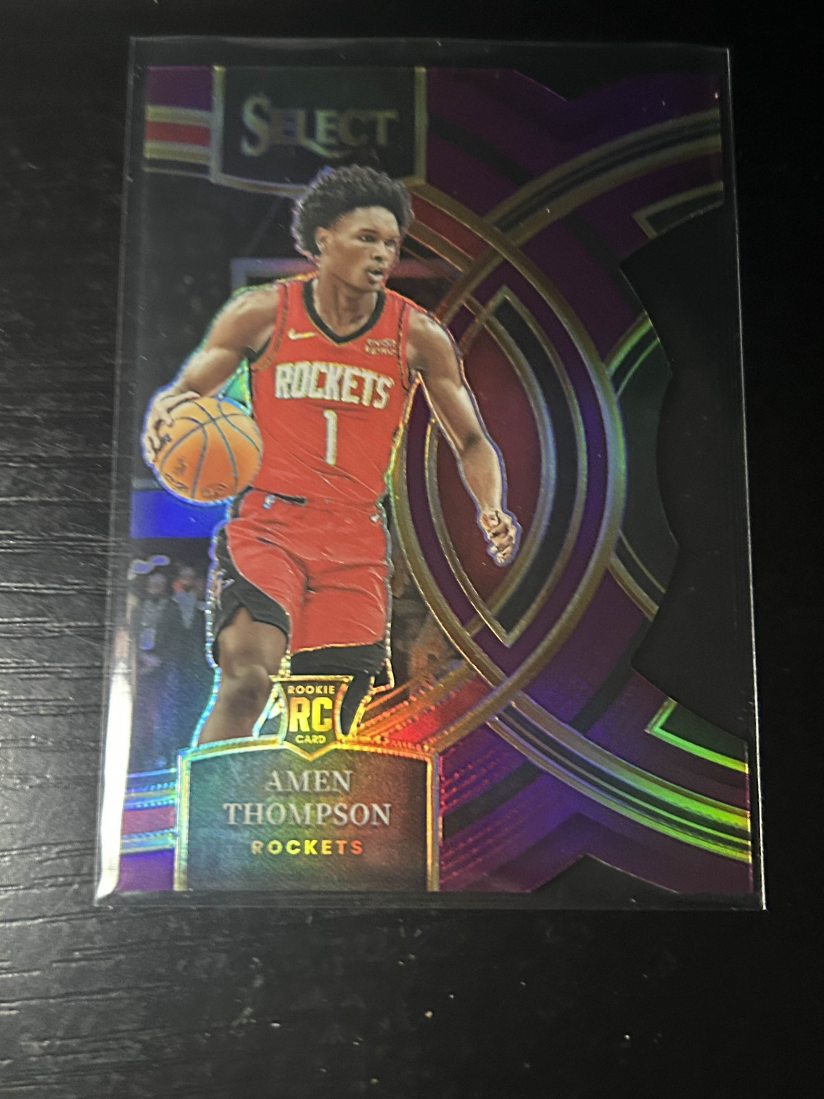 Amen Thompson 2023 Select #122 Purple Die Cut Prizm /99 Rookie RC Rockets