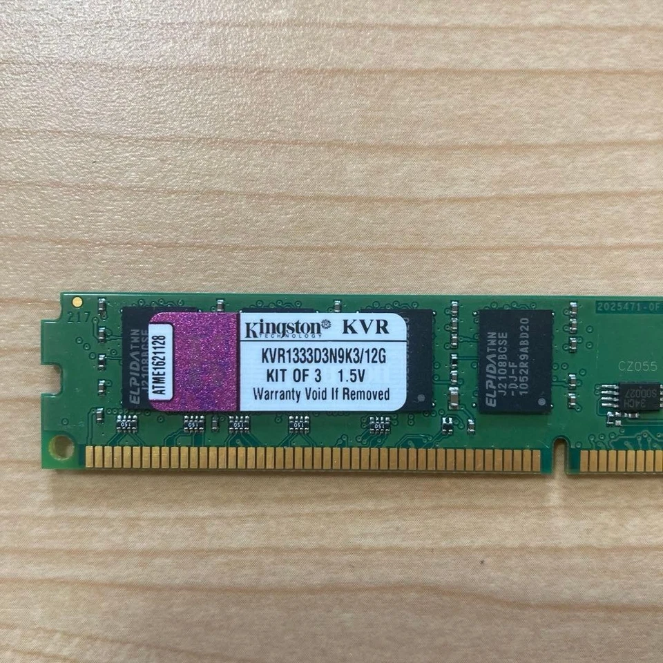 Kingston KVR1333D3N9K3/12G DDR3 4GB x3 Memory Modules 12GB Total Used - Image 3 of 4