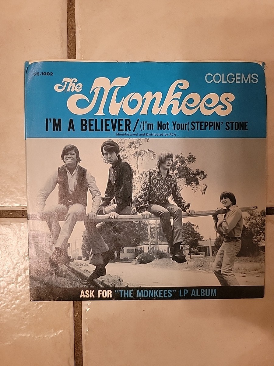 The Monkees I'm A Believer & Steppin' Stone Picture Sleeve 45rpm