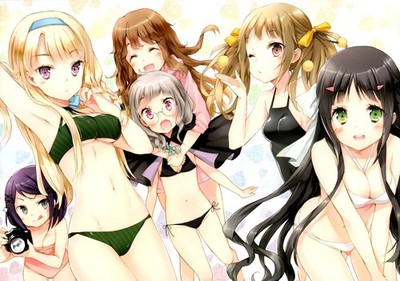 Girls Tsuruma Konoe Kannagi Miyabi Kono Naka Ni Anime Poster 11x17in Wall Art