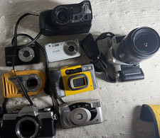 Vintage Camera Lot For Parts Repair - Minolta Pentax Ricoh Kodak Vivitar As-Is