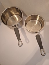 KitchenAid 2 QT & 1 QT Saucepans Stainless Steel Impact Bonded Even Heat No Lids