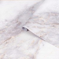 Klebefolie Marmor Weiß Gold Selbstklebend 44Cmx3M FüR MöBel KüChe Schreibtisch