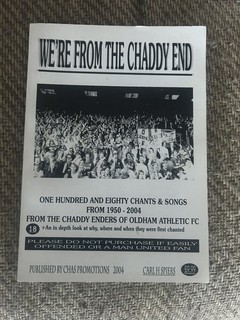We’re From The Chaddy End Oldham Athletic Chants & Songs Carl Spiers Hooligan