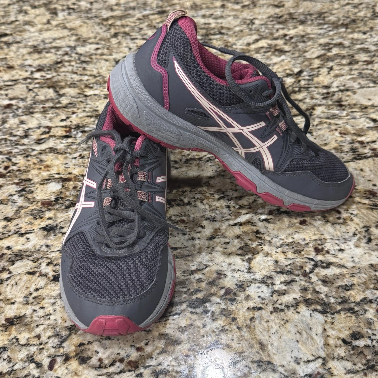 Asics (Womens 5) Gel-Venture 8 Lace Up Running Shoes Midnight/Orchid