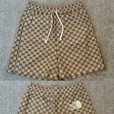 Gucci GG Canvas Shorts camel and ebony sz S