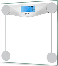 Digital Body Weight Bathroom Scale, Large Blue LCD Backlight Display, High Preci