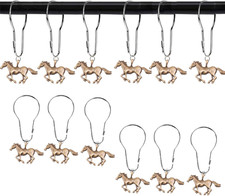 12 PCS Horse Shower Curtain Hooks Western Shower Curtain Hooks Rustic Decorat...