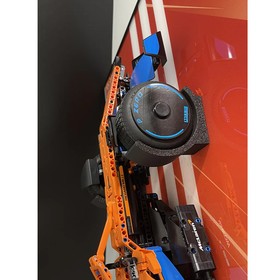 Acrylic Top-Speed Wall Mount Display for LEGO&reg; Technic&trade; McLaren/Porsche Orange