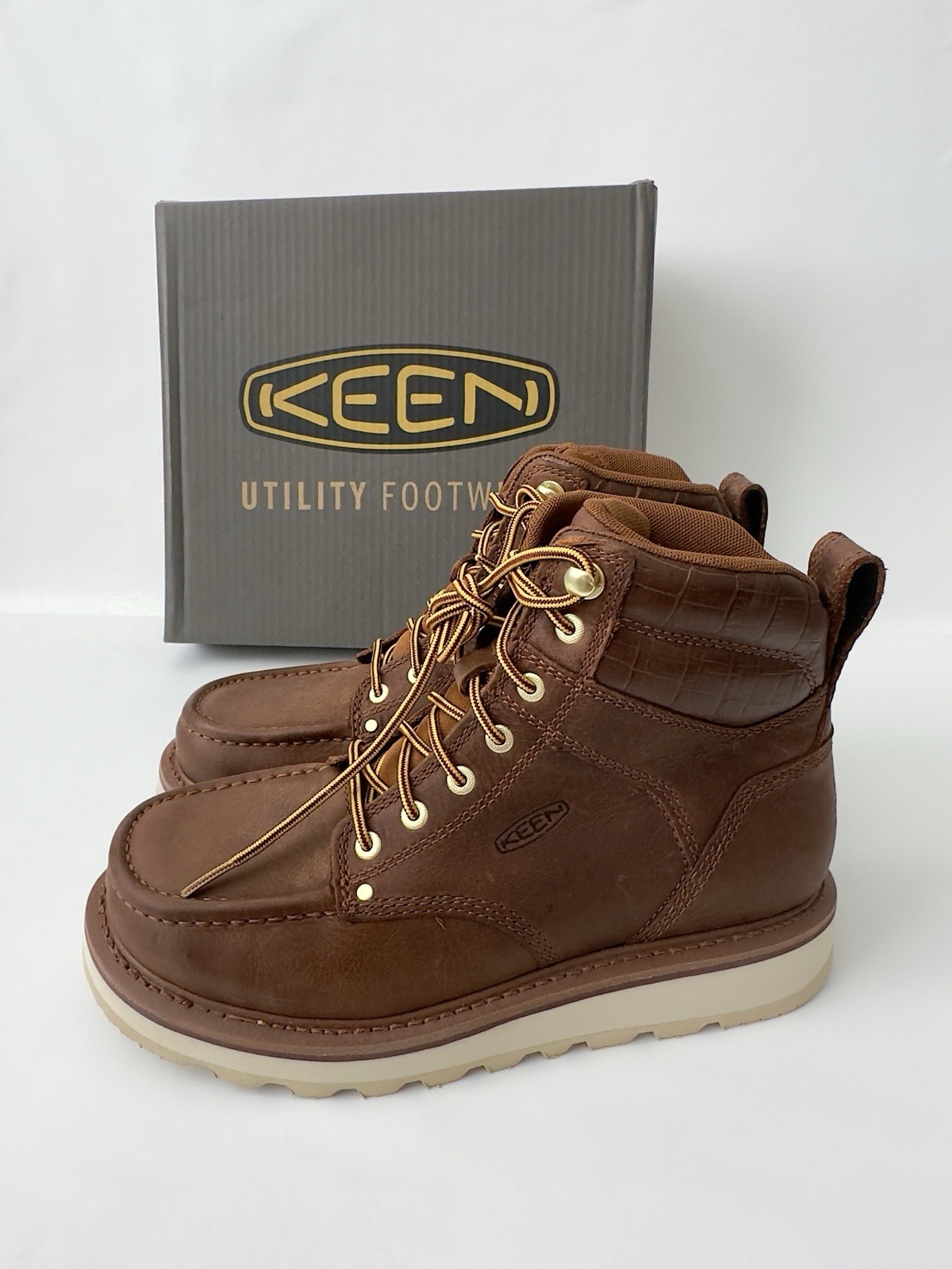 ✨Nuovi stivali da lavoro KEEN x NOON GOONS Cincinnati 6” in pelle punta morbida marrone 9M $250