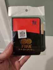 1 Set Official Fifa Referee Yellow/Red Card Set In Leather Case And Pencil