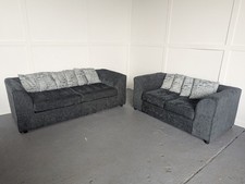 3&2 Seater Sofa Set Grey With Accent Cushions Delivery Available