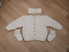 Babystrickjacke/Set Mädchen Creme Gr. 74/80 ...