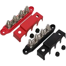 Compact 4-Stud Power Distribution Block - 250 Amps for Marine Applications