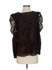 Elie Tahari Women Brown Long Sleeve Blouse XS