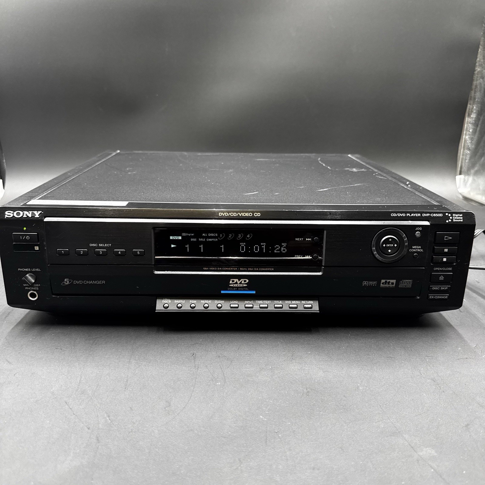 Sony DVP-C650D 5-Disc CD DVD Video Player Changer Digital  Tested