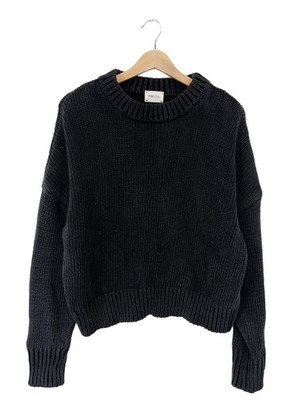 MIKUTA Strickpullover Damen Pullover Gr. DE 36 schwarz Casual-Look
