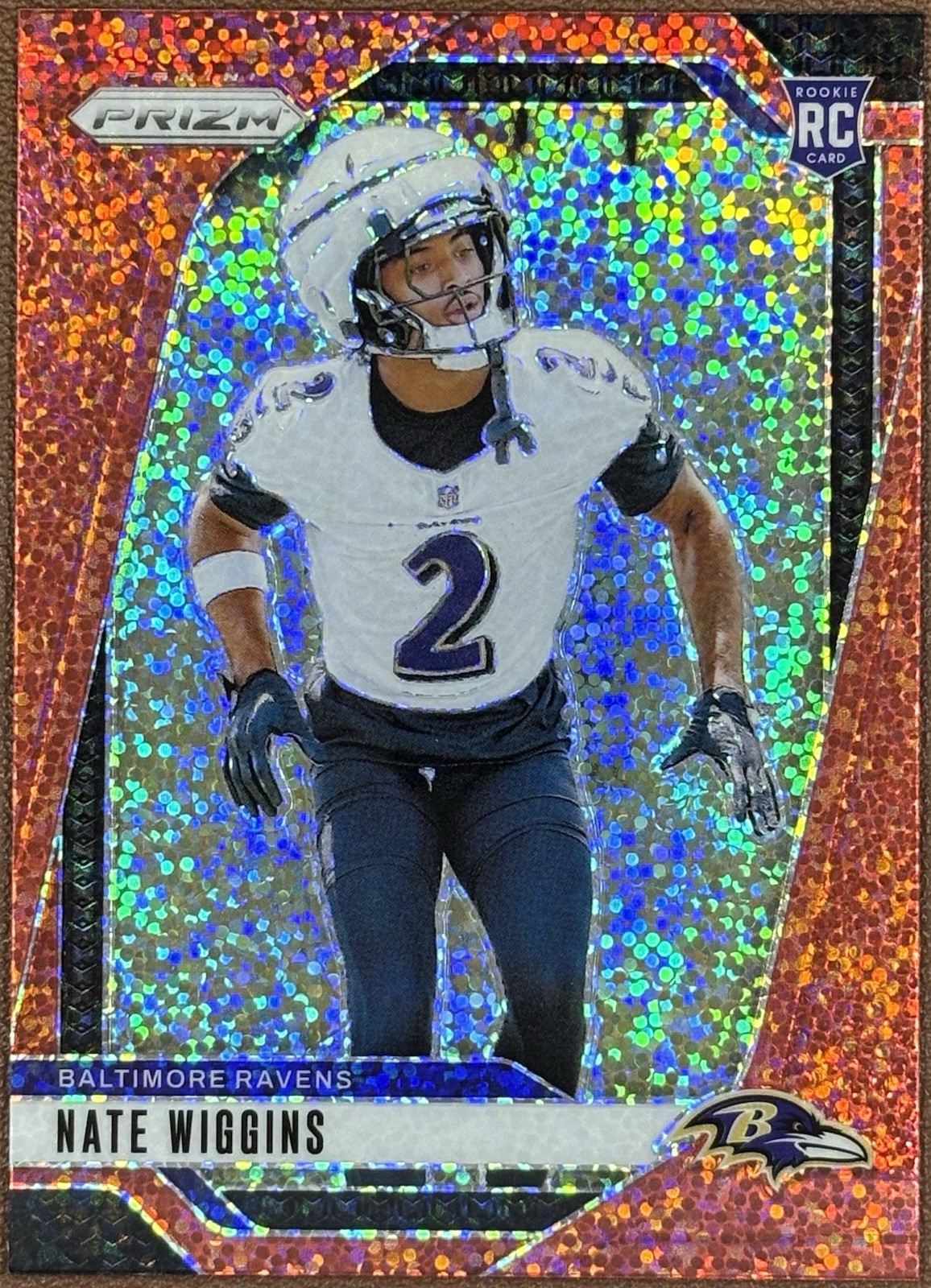 2024 Panini Prizm - #380 Nate Wiggins - Rookie Red Sparkle Prizm (RC)