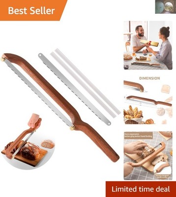 Serrated Sourdough Bread Cutter with Replacement Blade and Guard Set Included