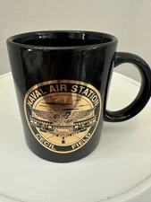 Vintage Naval Air Station NAS CECIL FIELD Navy Gold Coffee Mug EUC
