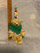 Vintage Steiff Limited Edition Blonde Teddy Bear Circus Jester Clown 0163/19