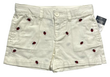 New Ralph Lauren Polo Girls Vintage Lady Bug All Over Logo Shorts sz 6x