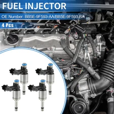 Fuel Injector No.BB5E-9F593-AA for Ford Edge 2012-2014  2.0L Black 4 Pcs