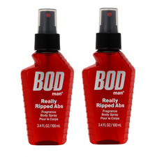 Lot of 2 Original RED BOD Man  Really Ripped Abs Fragrance Body Spray 3.4 oz