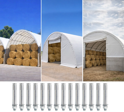 #ad Hex Expansion Bolt Kit Mount Hay Storage Building Shelter on Concrete Steel $59.99