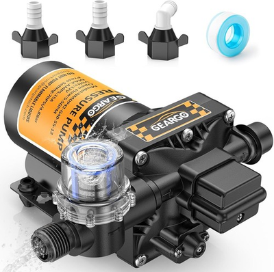 #ad #ad RV Fresh Water Pump 12V DC 5.5GPM 45 70 PSI Self Priming Diaphragm Water Pump $25.99