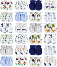 Geyoga 24 Pairs Newborn Baby Mittens No Scratch Mittens Soft Elastic Infant Baby