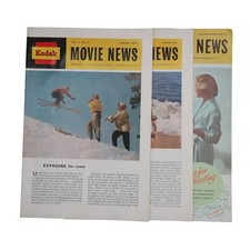 Kodak Movie News Magazine Booklet Set of Three 3 1958 Eastman Kodak Vintage