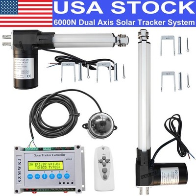 Dual Axis Solar Tracking Tracker &6000N Linear Actuator&Solar Tracker Controller