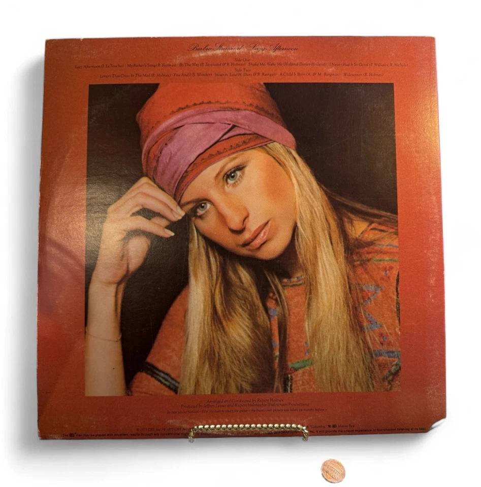BARBRA STREISAND ~ LAZY AFTERNOON ~ PCQ 33815 ~ 1975 ~ LP ~ Quadraphonic - Image 2 of 4
