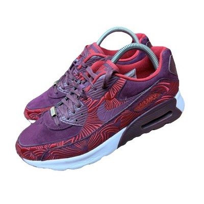NIKE AIR MAX 90 ULTRA Women Size 8 LOTC QS Sneaker Shanghai  Night Maroon  Red