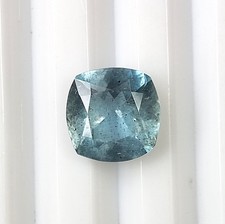 9.3 mm Natural Blue Aquamarine Santa Maria Faceted Cushion Gemstone 2.55 Carat