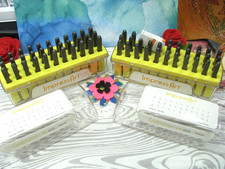 IMPRESS Art, Metal JEWELRY Stamps, 2 FULL Alphabets, CELEBRATION, UC  LC, SALE 