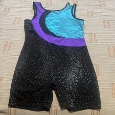 EXCELLENT GIRLS DANSKIN NOW SPARKLY GYMNASTICS / YOGA / DANCE LEOTARD SIZE XL