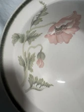 Vintage Steelite International England 6.5” Floral Green Band Rim Bowl